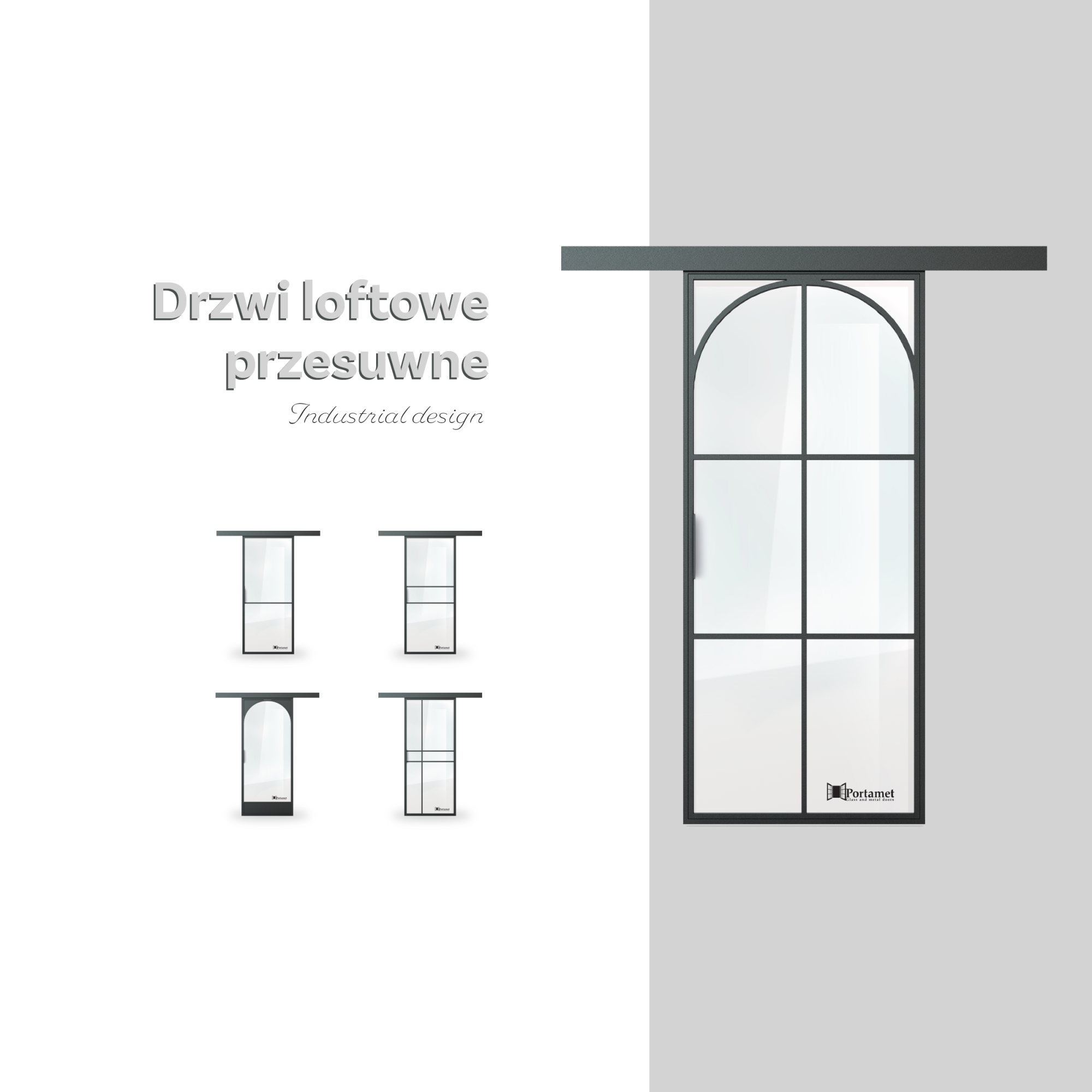 Drzwi przesuwne loftowe portamet